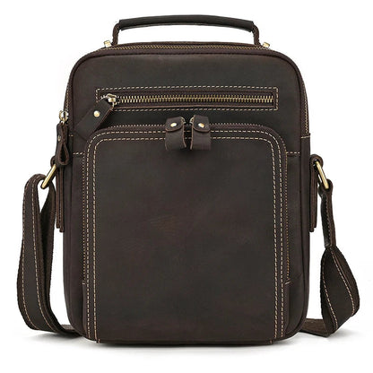Logan Messenger — Full-Grain Leather Bag with Tablet Pocket
