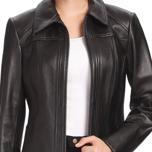 Lambskin Leather Coat™ — Unleash Bold Elegance and Confidence Every Step You Take