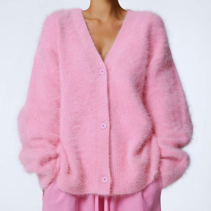 Elara Faux Fur Cardigan — Ultra-Soft Oversized Knit for Cozy Comfort