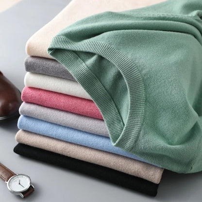 Elara Merino Cashmere T-Shirt — Lightweight Breathable Knitwear for All Seasons