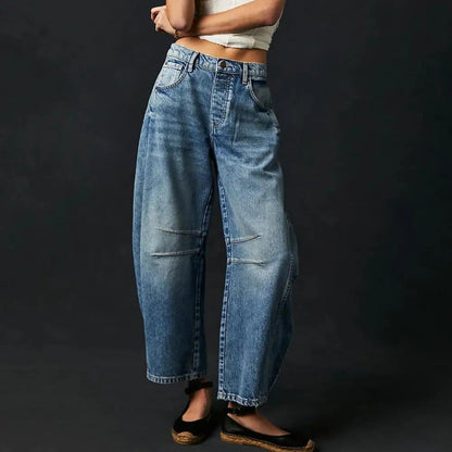 Larenis Wide Leg Jeans — Comfortable Stretch Denim with Retro Fit