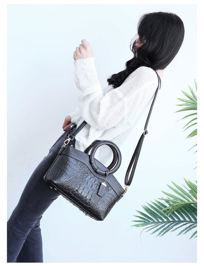 Norla — Vintage Croc Handbag with Convertible Design