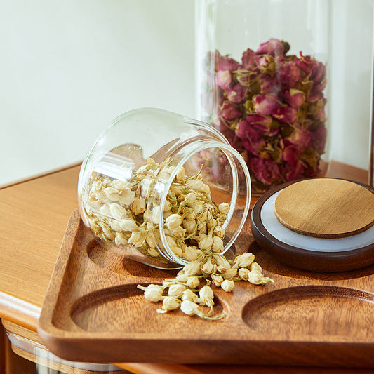 Acacia Glass Kitchen Storage Jars™ — Unlock Pantry Perfection with Stylish, Flavor-Sealing Freshness
