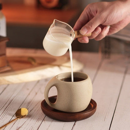 Norla — Handcrafted Ceramic Coffee Set with Bamboo Saucer