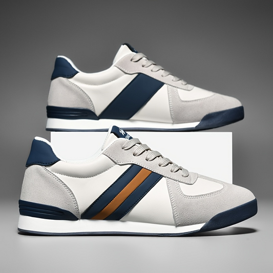 Veroa — Genuine Leather Retro Sneakers with Cushioned Sole