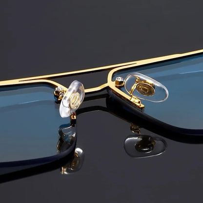 Veyden — Rimless Gold-Accent Sunglasses with UV400 Protection