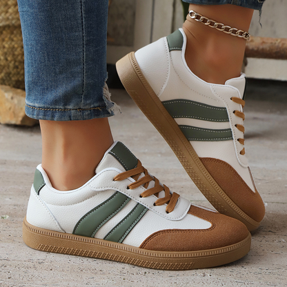 Kaelen — Retro Leather Sneakers with Cushioned Comfort
