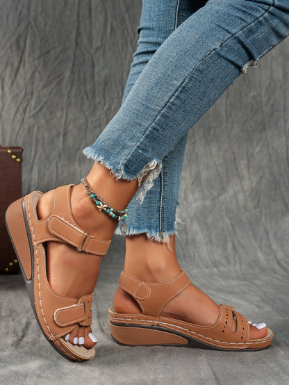 Solarexa™ Cushioned Wedge Sandals — Enjoy Pain-Free Steps and All-Day Refreshing Comfort