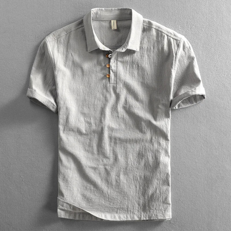 Norla — Breathable Linen-Cotton Polo Shirt with Relaxed Fit
