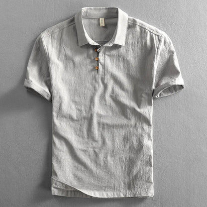 Norla — Breathable Linen-Cotton Polo Shirt with Relaxed Fit