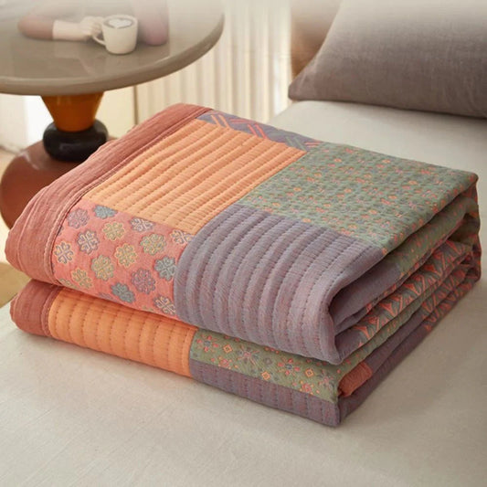 Evara — Reversible Cotton Patchwork Quilt with Lightweight Comfort