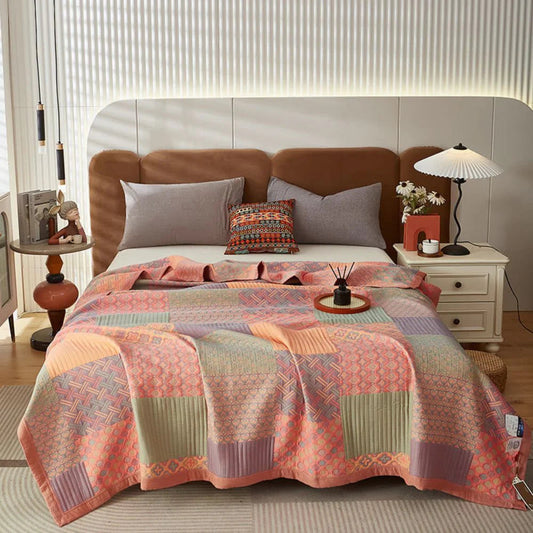 Evara — Reversible Cotton Patchwork Quilt with Lightweight Comfort