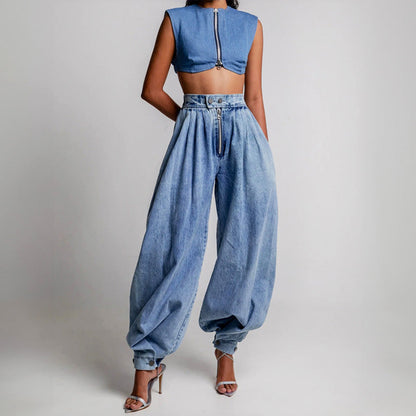 Balloon Trousers™ — Sculpt Your Curves and Command Every Room with Bold Denim Drama