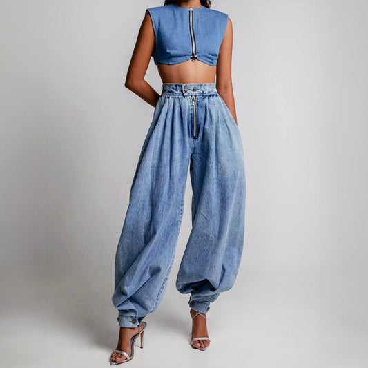 Balloon Trousers™ — Sculpt Your Curves and Command Every Room with Bold Denim Drama