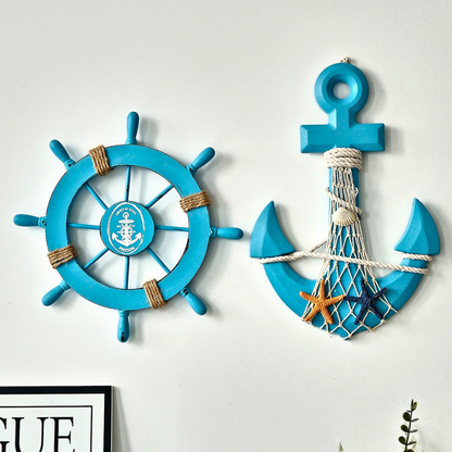 Marineris — Coastal Nautical Wall Decor Set with Hooks