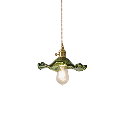 Liora — Floral Glass LED Pendant Light with Warm Glow