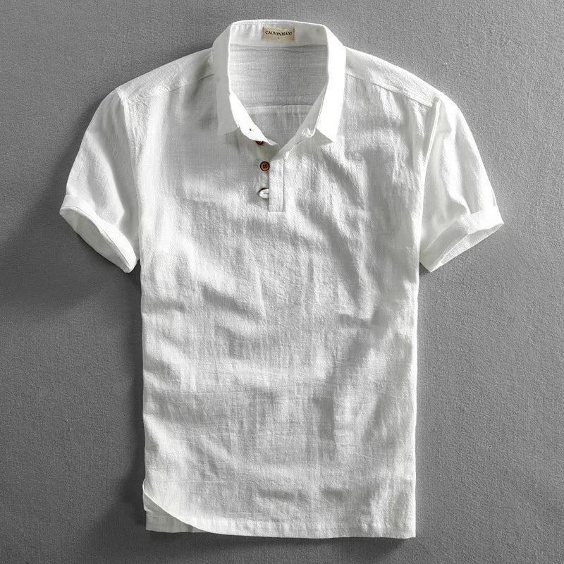 Norla — Breathable Linen-Cotton Polo Shirt with Relaxed Fit