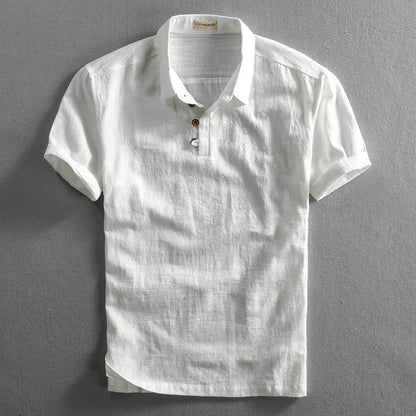 Norla — Breathable Linen-Cotton Polo Shirt with Relaxed Fit