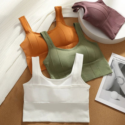 Elara Motion Core — Seamless Ribbed Sports Bra with Supportive Straps