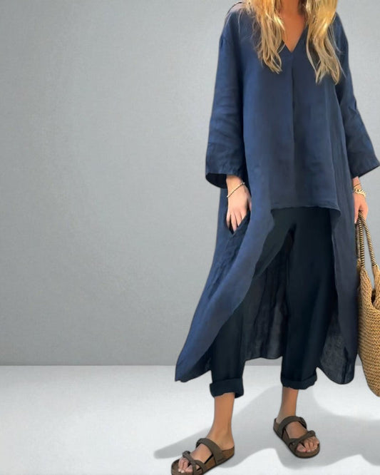 Liora — Linen-Blend Lounge Set with Breathable Comfort and Flowing Fit