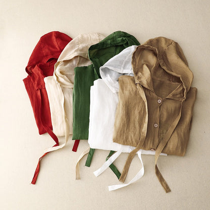 Tarenna — Lightweight Hooded Linen Shirt for Warm Weather