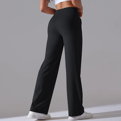 Jovenna — Wide-Leg Contour Pants with Soft 4-Way Stretch Fabric