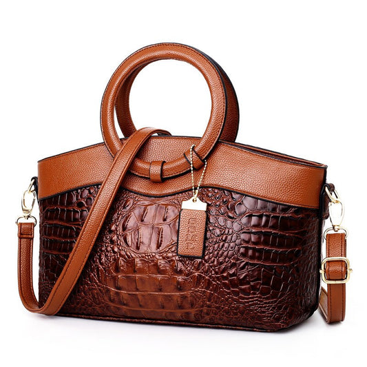 Norla — Vintage Croc Handbag with Convertible Design