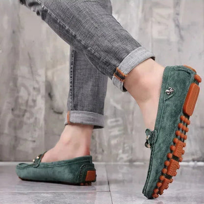 Velorio — Premium Suede Loafers with Cushioned Comfort and Metallic Accents