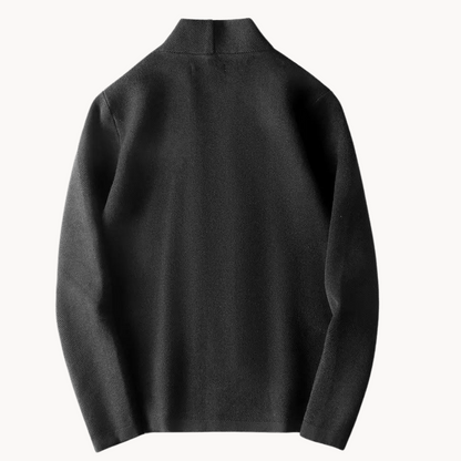 Larken Knit Cardigan — Slim-Fit Polyester Blend Sweater for Cooler Days