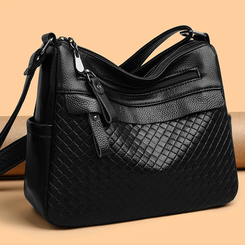 Norla — Quilted Leather Crossbody Bag with Smartphone Pocket