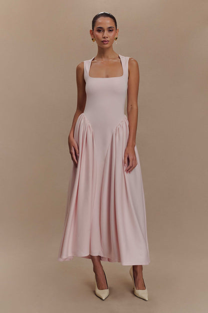 Alvani — Flattering Midi Dress with Structured Fit and Full Skirt