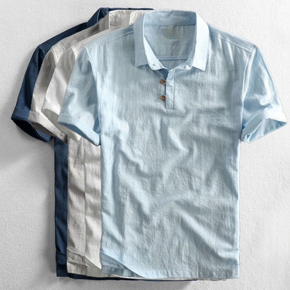Norla — Breathable Linen-Cotton Polo Shirt with Relaxed Fit
