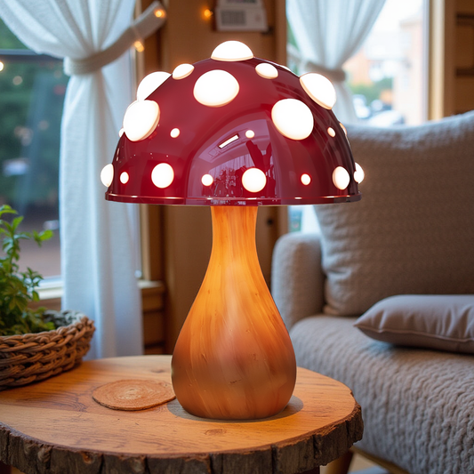 Lumenora — Adjustable Metal Mushroom Glow Lamp with 3 Light Modes