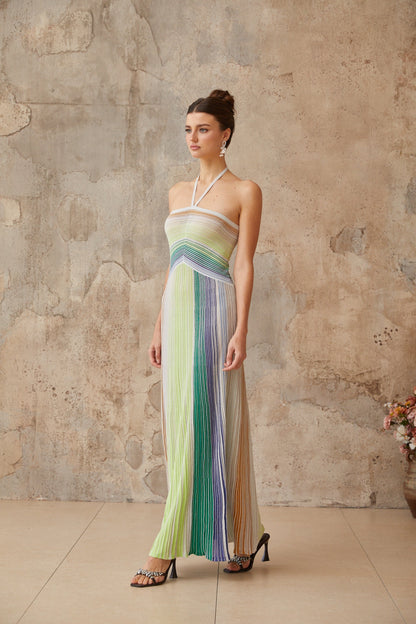Halterneck Shimmer Dress™ — Own Every Room with Unstoppable, Weightless Glamour