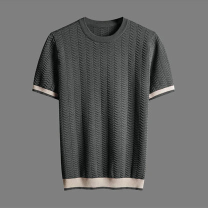 Chevron Jacquard Knit Tee™ — Own Every Moment with Vintage Swagger and Unstoppable Comfort