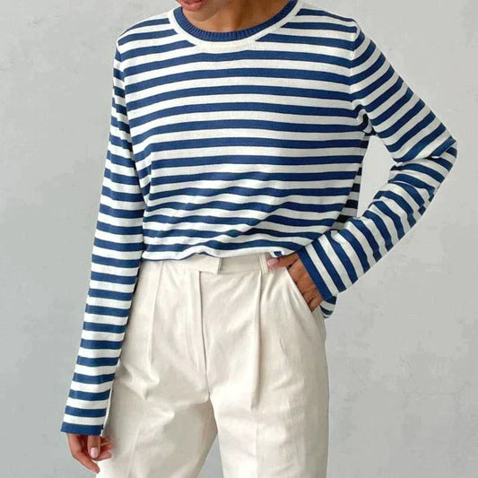 Niora — Organic Cotton Long Sleeve Shirt with Striped Design