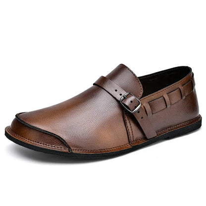 Lumen — Buckled Leather Loafers with Cushioned Comfort