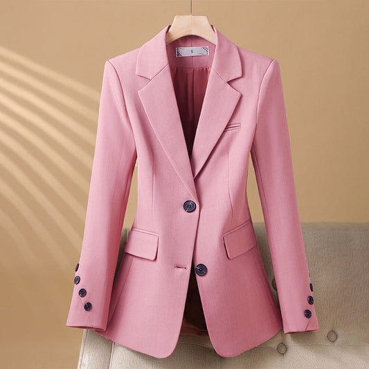 Kairo — Sculpted Cotton Blazer in Dusty Rose with Tailored Fit
