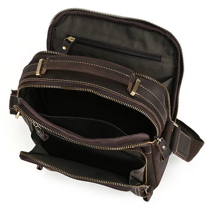 Logan Messenger — Full-Grain Leather Bag with Tablet Pocket