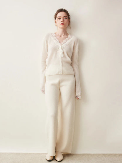 Sorrelis — Women's Cashmere Lace Cardigan for Layering