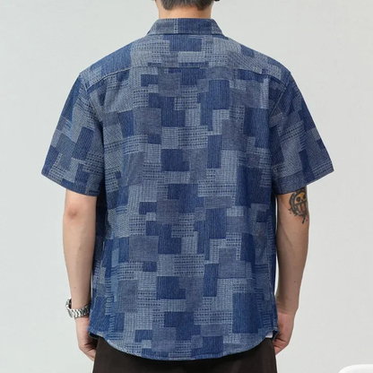 Lomell Shirt — Lightweight Checkered Cotton Blend with Dual Pockets
