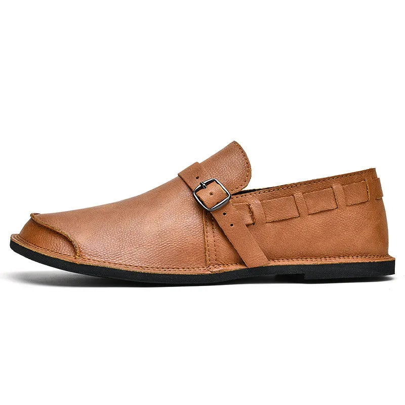 Lumen — Buckled Leather Loafers with Cushioned Comfort