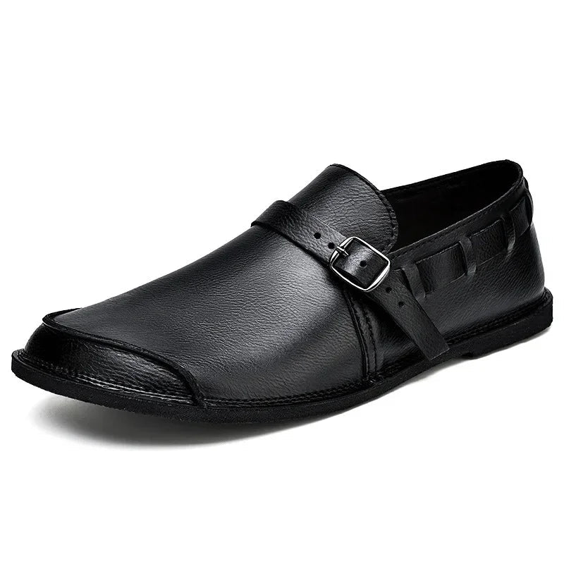 Lumen — Buckled Leather Loafers with Cushioned Comfort