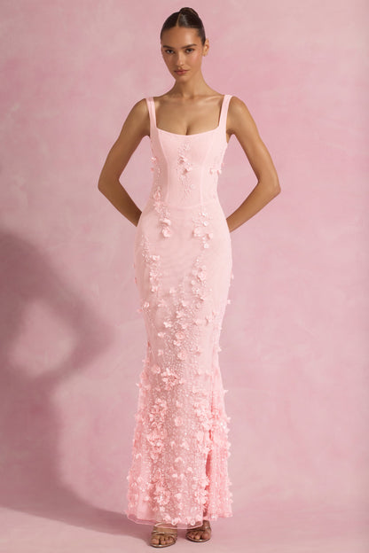 Vasanta Embellished Fishtail Corset Gown Pink™ — Own Every Room with Unforgettable Glamour and Effortless Confidence