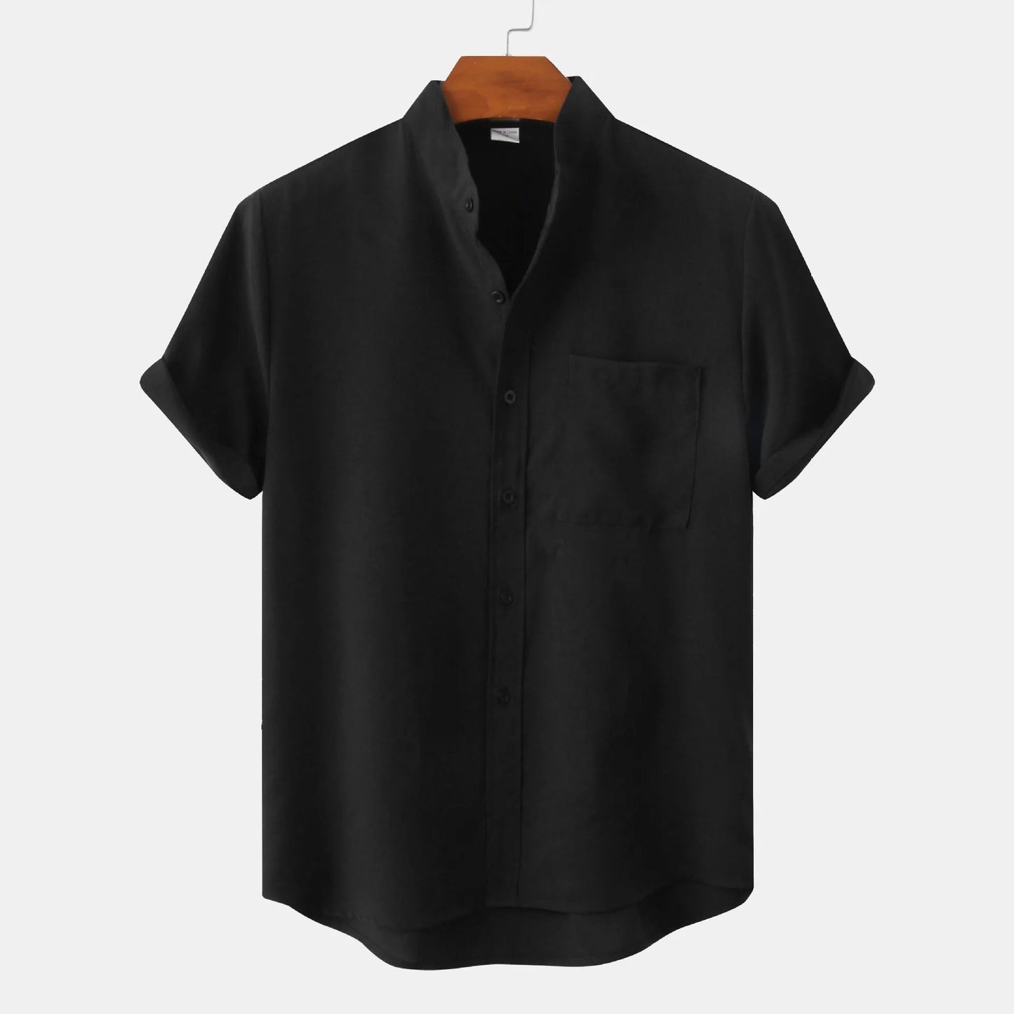 Linton — Lightweight Cotton-Linen Summer Shirt with Mandarin Collar