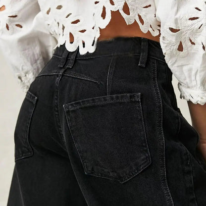 Larenis Wide Leg Jeans — Comfortable Stretch Denim with Retro Fit