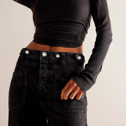 Larkyn — Vintage Light Wash High-Rise Wide Leg Jeans