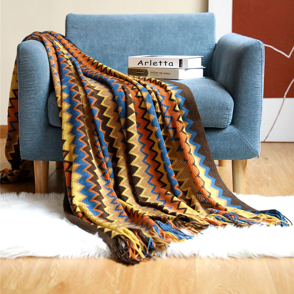 Owen Colorful Chevron Coverlet™ — Wrap Yourself in Bold, Boho Luxury That Wows Every Room