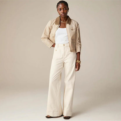Liora Jeans — High-Waist Loose Denim Trousers with Stretch Fabric