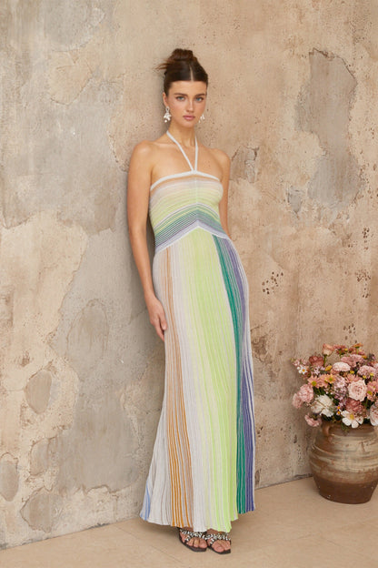 Halterneck Shimmer Dress™ — Own Every Room with Unstoppable, Weightless Glamour